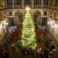 L'albero di Natale allestito nel Cortile d’Onore di Palazzo Civico