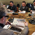 Un momento dell'incontro in Sala Congregazioni