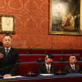 Un momento dell'incontro in Sala Rossa