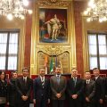 La delegazione di Nagoya  in Sala Rossa