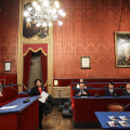 Il consigliere Claudio Cerrato riceve la delegazione  di Nagoya  in Sala Rossa