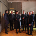 Un momento della visita al cantiere della Cavallerizza Reale