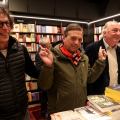 Piero Chiambretti all'inaugurazione della libreria Luxemburg