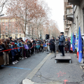 Un momento della cerimonia della posa delle Pietre d'Inciampo 2025