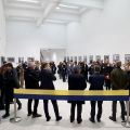 Un momento dell'inaugurazione del nuovo housing sociale di via Fiesole