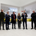 Un momento dell'inaugurazione del nuovo housing sociale di via Fiesole