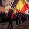 La sfilata degli atleti delle universiadi in piazzetta Reale