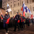 La sfilata degli atleti delle universiadi in piazzetta Reale