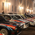 In piazzetta Reale le auto in attesa della partenza del Rally di Montecarlo