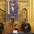 La Presidente del Consiglio Comunale, Maria Grazia Grippo, apre la cerimonia per il Giorno del Ricordo in Sala Rossa