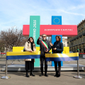 Torino Capitale Europea del Turismo Intelligente - la scultura simbolo in piazza Carlo Felice