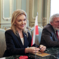 La Console Generale di Polonia in Milano Agnieszka Gloria Kamińska e il Console Onorario di Polonia in Torino Ulrico Leiss de Leimburg