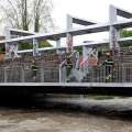 I Vigili del Fuoco monitorano il ponte Carpanini