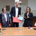 Kern Wiltrud Console Generale Aggiunta presso il Consolato Generale della Repubblica Federale di Germania a Milano ; Engstfeld Stefan Capo delegazione e la Vicesindaca Michela Favaro
