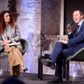 La giornalista Alessandra Perera con il Rettore Stefano Corgnati