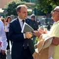 Il Sindaco Stefano Lo Russo incontra alcuni cittadini prima del dibattito