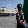 La cerimonia dell\'ammainabandiera