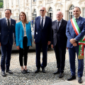 Alberto Cirio, Roberta Metsola, Stefano Sacchi, Donato Cafagna e Stefano Lo Russo
