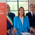 Il punto stampa della Presidente del Parlamento Europeo Roberta Metsola con il Sindaco di Torino Stefano Lo Russo e il governatore della Regione Piemonte Alberto Cirio