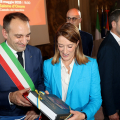 Il sindaco Lo Russo con Roberta Metsola