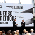 Un momento della cerimonia di commemorazione per il 40° Anniversario dell'Heysel