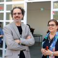 Carlo Chatrian , direttore del Museo nazionale del cinema di Torino e Beatrice Merz