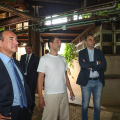 Luca Dal Fabbro, presidente del Gruppo Iren; il sindaco Stefano Lo Russo e Davide “Boosta” Dileo