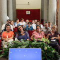Un momento della visita della delegazione dell’America Latina a Palazzo Civico