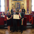 Marco Boglione con la Vicepresidente del Consiglio Comunale Ludovica Cioria e il Sindaco Stefano Lo Russo