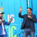 Davide D'Urso e il Sindaco Stefano Lo Russo sul palco