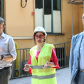 Oscar Eugenio Maroni, preside dell'Istituto Comprensivo Strada–Rodari; Carlotta Salerno, assessora all’Istruzione del Comune di Torino e Luca Deri, presidente della Circoscrizione 7