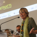 L'assessora Purchia porta i saluti alla conferenza stampa e preview della mostra "Ritratti. La collezione Florence e Damiens Bachelot"