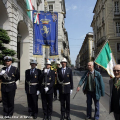 Un momento della commemorazione in piazza Palazzo di Città