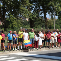 In attesa dell'arrivo dei ciclisti