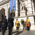 Piazza Palazzo di Città - Guardia d’Onore del Gruppo Storico Pietro Micca al Palazzo di Città e onori al monumento al Principe Eugenio
