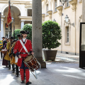 Piazza Palazzo di Città - Guardia d’Onore del Gruppo Storico Pietro Micca al Palazzo di Città e onori al monumento al Principe Eugenio