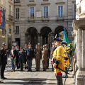 Piazza Palazzo di Città - Guardia d’Onore del Gruppo Storico Pietro Micca al Palazzo di Città e onori al monumento al Principe Eugenio
