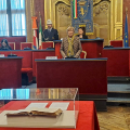 La presentazione della mostra nella Sala Rossa di Palazzo Civico