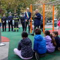Un momento della cerimonia di inaugurazione
