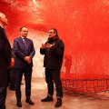 Il Sindaco Lo Russo con Davide Quadrio, direttore del MAO e Massimo Broccio, presidente della Fondazione Torino Musei
