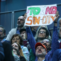 Il tifo per Sinner sugli spalti dell'Inalpi Arena