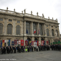 Le associazioni d\'arma schierate davanti Palazzo Madama