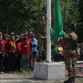 L\'alzabandiera alla Cittadella degli alpini
