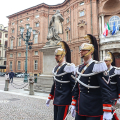 I Corazzieri del Presidente della Repubblica in piazza Carignano