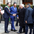 Il Sindaco Stefano Lo Russo e Alberto Cirio accolgono il Presidente Mattarella
