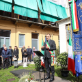 Il Sindaco Stefano Lo Russo interviene alla cerimonia di scoprimento di una targa dedicata a Gipo Farassino