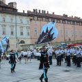 La seconda parte del Corteo storico in marcia verso piazza Castello