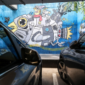 Parcheggio GTT di piazzale Valdo Fusi: il percorso di arte urbana Underground Signs – Painting Below the City.