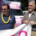Il consigliere comunale Luca Cassiani con Giovanni Minerba, direttore del GLBT Film Festival