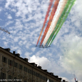 Il secondo passaggio delle frecce tricolori